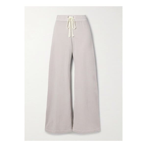 테리 코튼 와이드 트랙 팬츠 라이트 그레이 1647597359785123