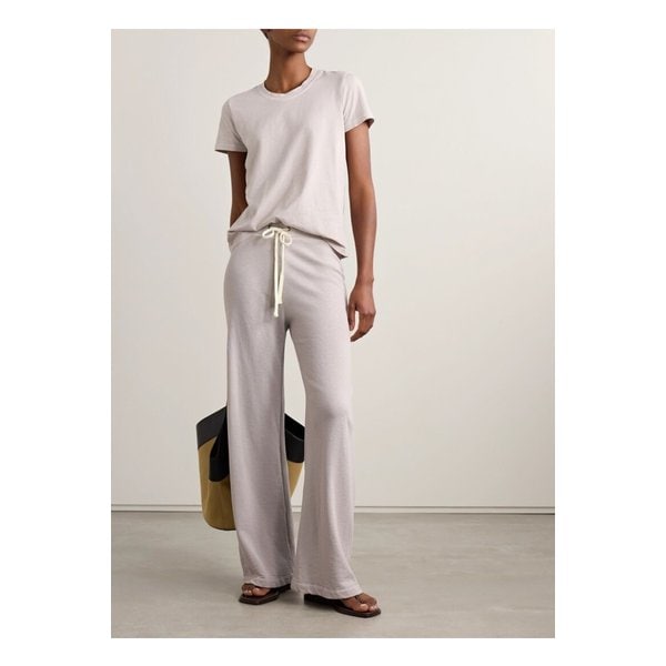 테리 코튼 와이드 트랙 팬츠 라이트 그레이 1647597359785123