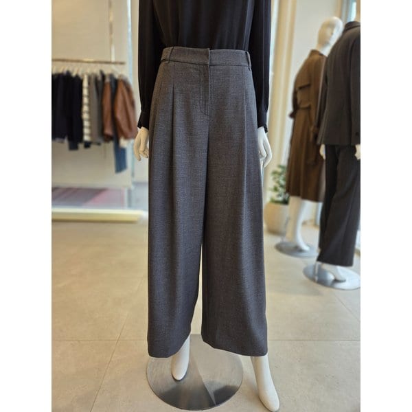 [여주점] [더 아이잗] 여성 울 블렌드 투 턱 슬랙스 팬츠(IRAA0SL031)