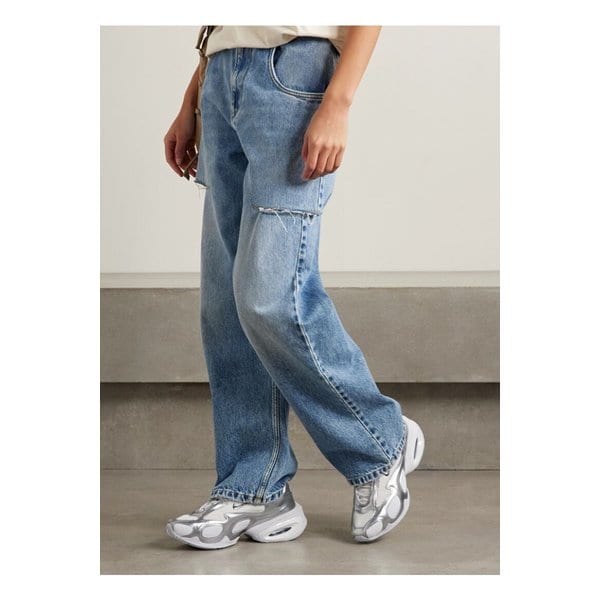 에어 맥스 뮤즈 메시 트리밍 메탈릭 가죽 스니커즈 화이트 1647597358689520