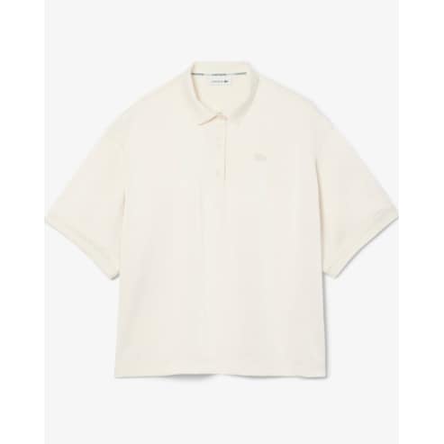 라코스테 (라코스테제습제증정)(여성) 25SS 오버사이즈핏 실키 플루이드 셔츠 CF9747-55G XFJ (크림)