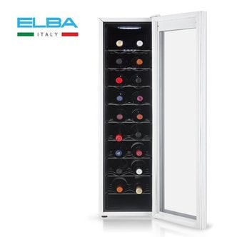 ELBA 엘바 슬림 와인셀러 와인냉장고 EW60W18 18병 화이트