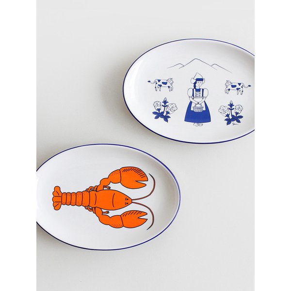 오벌 플레이트 라지 (2종)