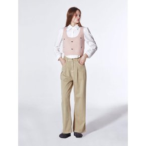 Simple Cotton Pants (LIGHT KHAKI)