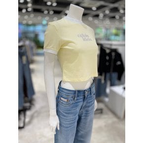 [파주점] [캘빈클라인진]여성 링거 크롭 반팔 티셔츠 47G896G-ZRK