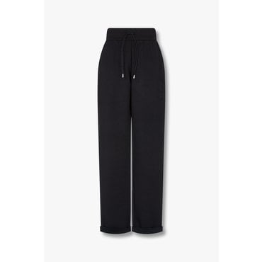 ARMANI EXCHANGE 여성 핫픽스 롤업 헴 밴딩 팬츠( A425141501) 블랙
