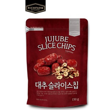 리치팜너트 국산 대추슬라이스 칩 130g  건과일