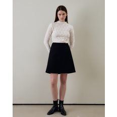 MIDIUM A LINE SKIRT BLACK 미디엄 에이라인 스커트 블랙