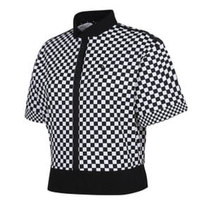 여성 체커보트패턴요꼬에리 티셔츠 RWTPM6124