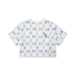 여성 썸머 컬러 모노그램 반팔 티셔츠 3FTSM6023-50WHS