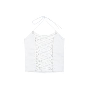 LACE-UP CORSET TOP_Ivory