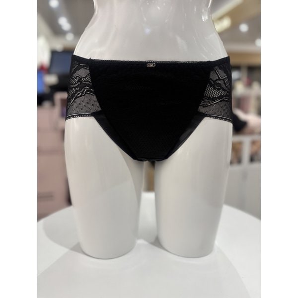 [여주점] 와코루 푸쉬업브라세트 데일리 레이스  망사 헴 팬티 [WPT1951H] BK