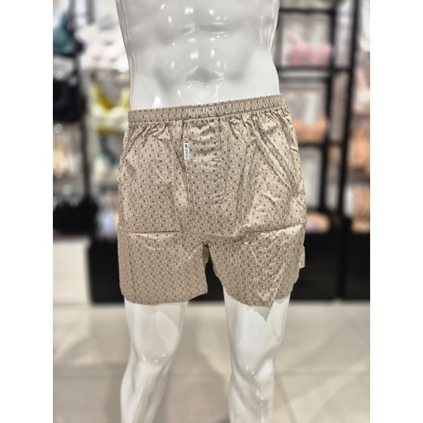 [시흥점] S 와코루  ) 면70수 주자 심플 기하학나염 남성 트렁크 [WMPX400-BE]