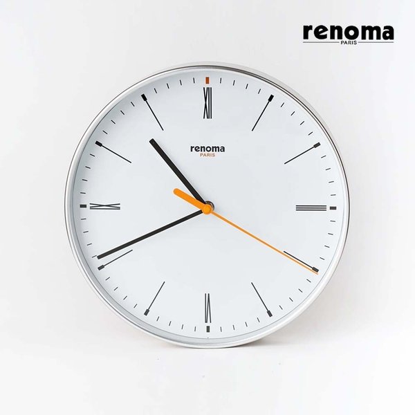 레노마 인테리어 디자인 무소음 벽시계 RNC301 (30cm) 2종중 택1