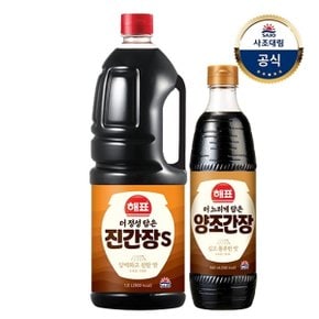 [사조대림] 더정성담은 진간장S 1.8L x1개 +더느리게담은 양조간장 840ml x1개