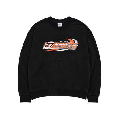 RACING LOGO SWEAT SHIRT BLACK-레이싱로고