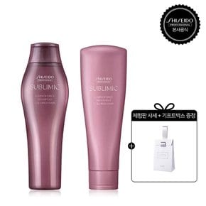 [염색모발] 루미노포스 샴푸 250ml+트리트먼트 250g [체험팩 샤셰 2종+파우치+기프트박스]