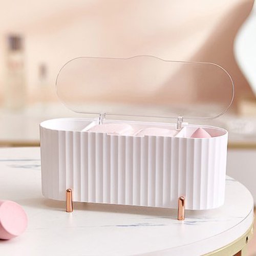 칸막이 화장솜 면봉 화장대 수납정리함