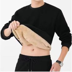파파브로 남성 겨울철 부드럽고 따뜻한 털안감 라운드넥 티셔츠 ON-TSA-QWFFVUL2