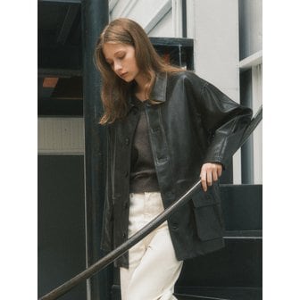 웬즈데이오아시스 [Atelier Edition] Vegan Leather Half Jacket_BROWN(WC25-OT10)