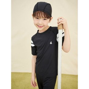 빈폴 키즈 BEANPOLE KIDS 라글란 반팔 래시가드반바지수영모 3 SET 블랙 (BI534...
