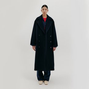 EENK Oversized Long Peacoat - Navy