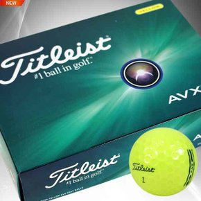 2024년 Titleist AVX 골프볼(옐로우)[1더즌12알]