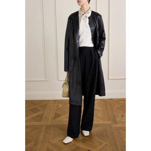 세인트 아그니 미니멀 가죽 코트 46376663163015773