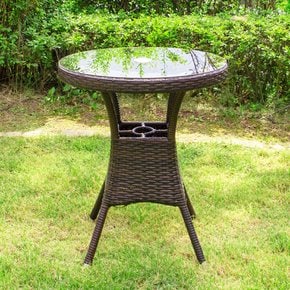 NEW 메이드 600 원형 테이블 야외 정원 테라스 라탄