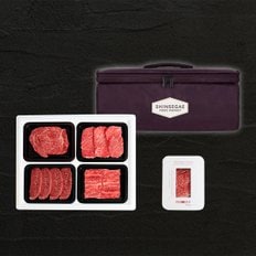 [1/13일 순차출고][산지직송]  추석 선물세트 5호 등심 300g 채끝 300g 부채 300g 갈비살 300g 1등급 한우세트 1.2kg