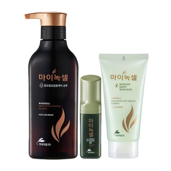 마이녹셀 샴푸 400ml  2개 + 앰플 60ml + 트리트먼트 150ml 세트