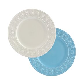 [여주점] 페스티비티 27cm 접시 2p (아이보리/블루)