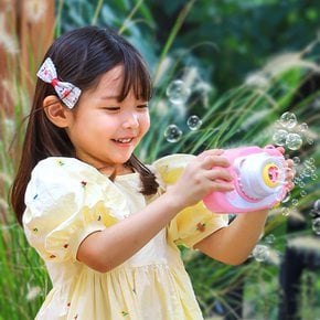 어린이 버블건 곰돌이 자동 비눗방울 카메라