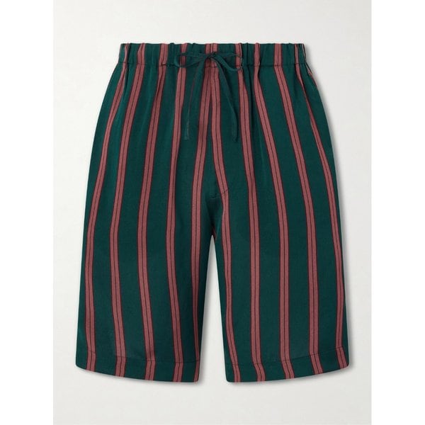 스트레이트 레그 스트라이프 트윌 드로우스트링 쇼츠 46376663163006282