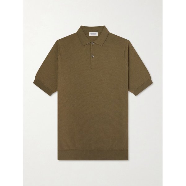 시귤러 슬림핏 울 피케 폴로 티셔츠 46376663163072994