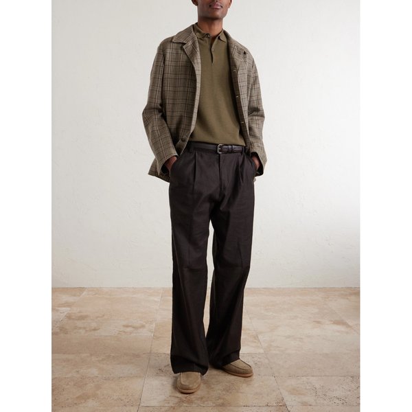 시귤러 슬림핏 울 피케 폴로 티셔츠 46376663163072994