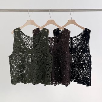 신세계라이브쇼핑 [옷자락] 여성용 울 니트 조끼 유넥 패턴 가을 레이어드