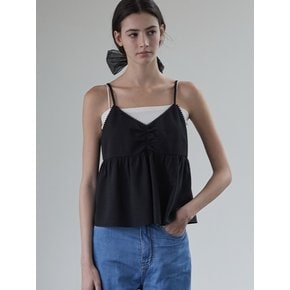 Jacquard hul bustier - Black