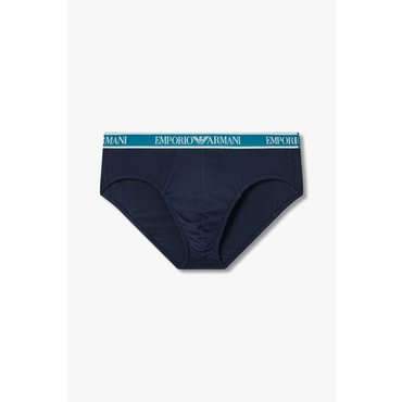 EMPORIO ARMANI 남성 프레임 로고 밴딩 코튼 브리프(0815111306)