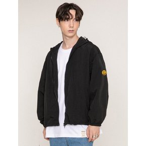 [UNISEX]도트로고 자수 윈드브레이커_블랙