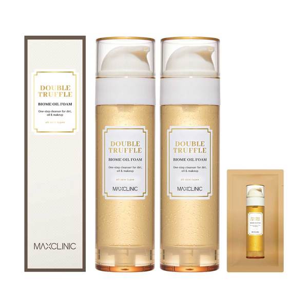 [홈쇼핑 최신상] 맥스클리닉 오일 폼 클렌징 더블 트러플 바이옴 110g 2개+샘플