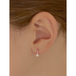 [연말 스페셜 6mm+10mm 진주귀걸이 증정][925 silver] Clear Point Hoop Earring