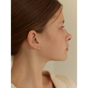 [연말 스페셜 6mm+10mm 진주귀걸이 증정][925 silver] Clear Point Hoop Earring