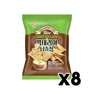  먹태리아 나쵸칩 청양마요맛 봉지스낵 60g x 8개