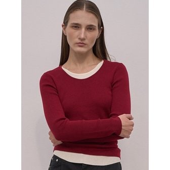 엘리오티 Layered Knit  Ts_3Color