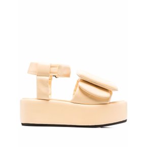 SS22 보위 Flat Sandals Boyy Sandals Beige Beige PUFFYPLATFORM