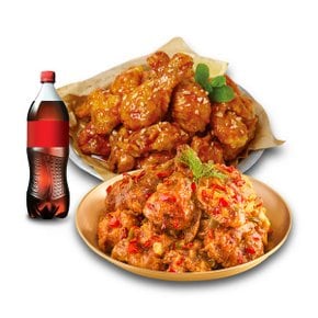 호식이두마리 양념치킨+수라깐풍치킨+콜라500ml