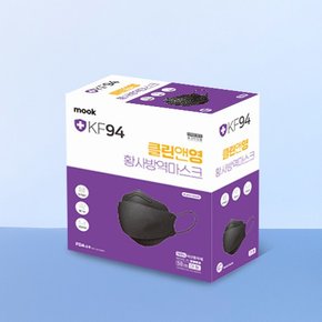 클린앤영 스탠다드 KF94 황사방역마스크 블랙 대형 50개입(1BOX)