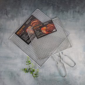 아이존 실속 바베큐 접석쇠 (대) 330 x 330mm / 태망 손잡이