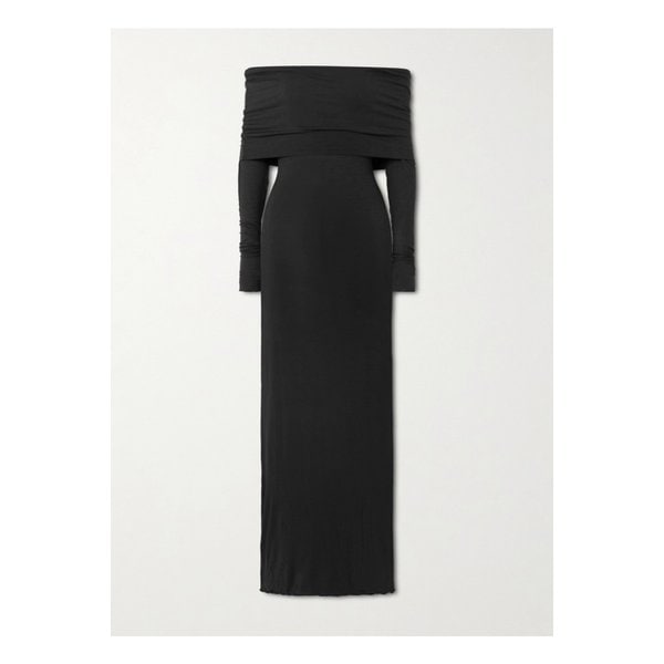 스킴스 시어 모달 혼방 오프숄더 롱 드레스 오닉스 블랙 46376663162966598